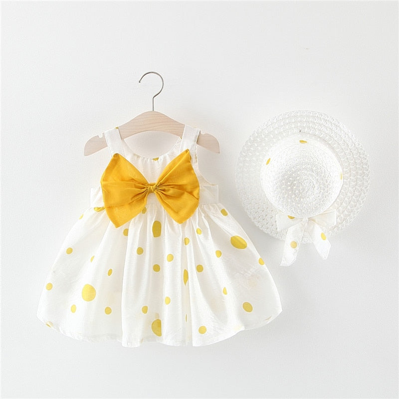 Big bow cotton baby dress