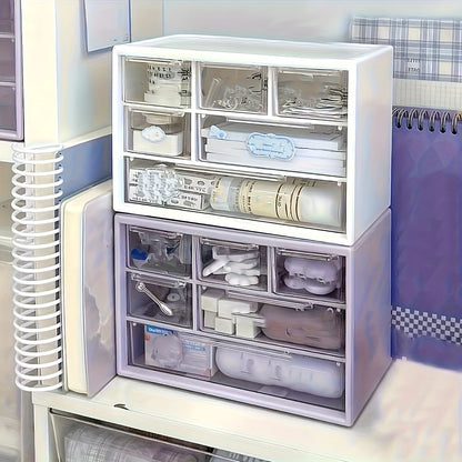 Desktop Organizer with 6 Drawers Storage Container