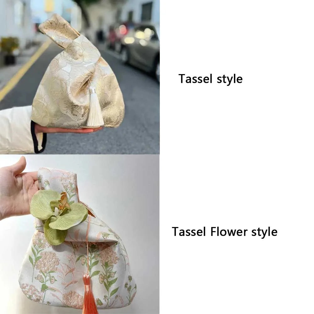 Chinese Style Embroidered Knot Wrist Bag