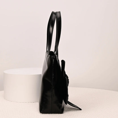 3D Floral PU Leather Bucket Handbag