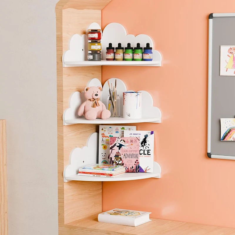 Cloud-Shaped Floating Wall Shelf