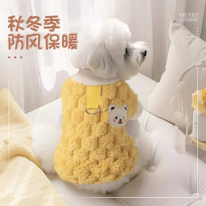 Winter Fleece Dog Vest – Warm Puppy Jacket Coat