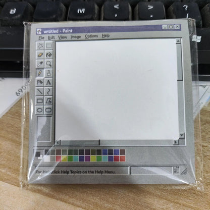 50-Page Retro Computer Pattern Notepad