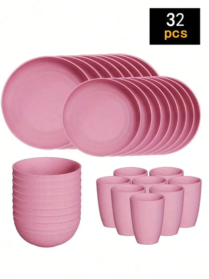 Reusable Plastic Tableware Set