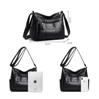 Large Capacity Women’s Leather Tote Handbag