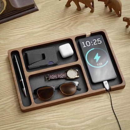 Wooden Desktop Organizer Tray