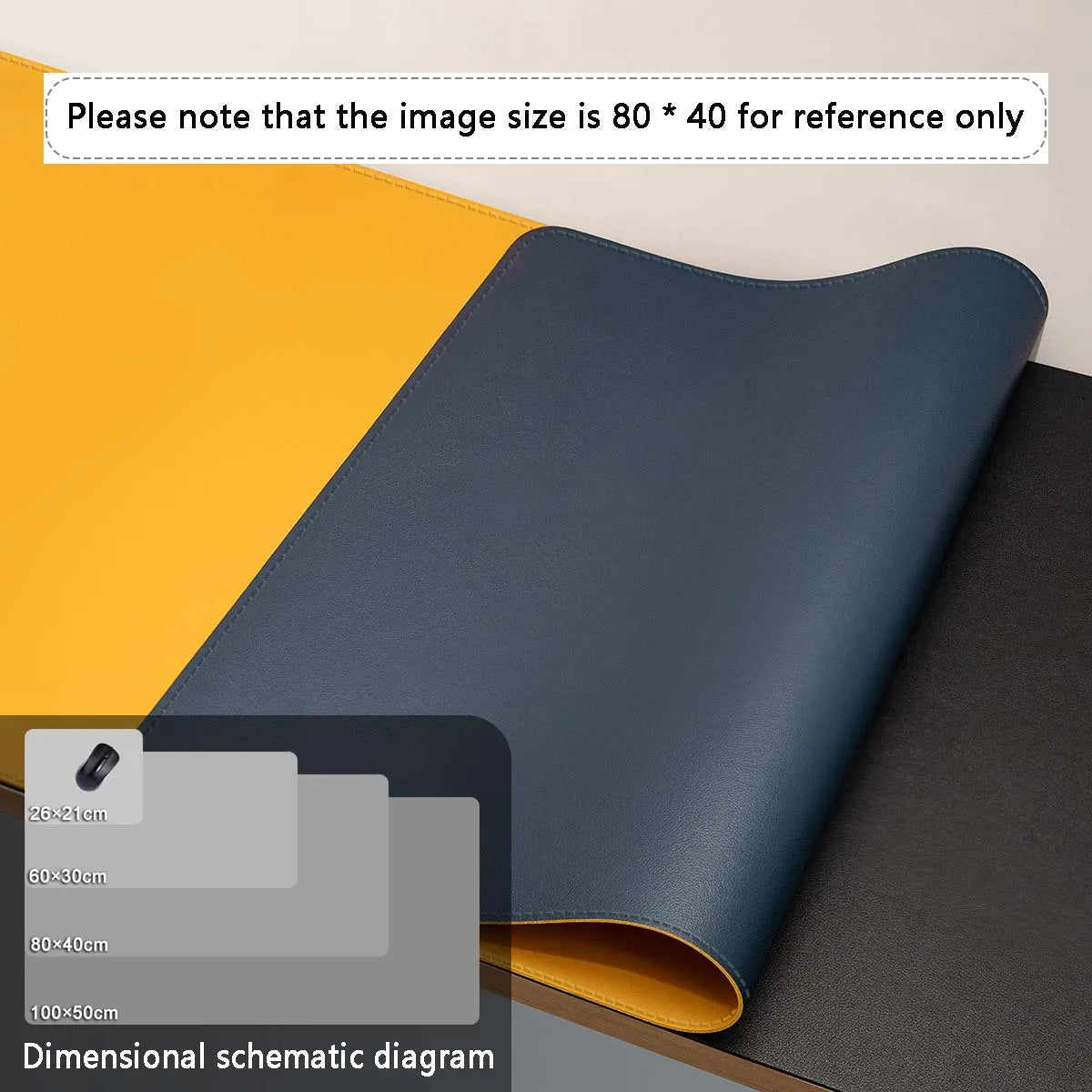 Large PU Leather Desk Mat & Mouse Pad