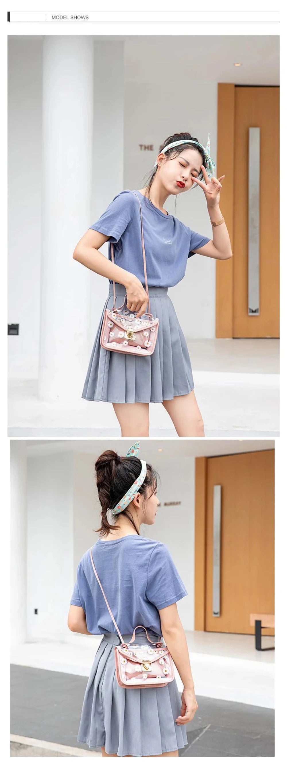 Women’s Transparent Floral Crossbody Shoulder Bag