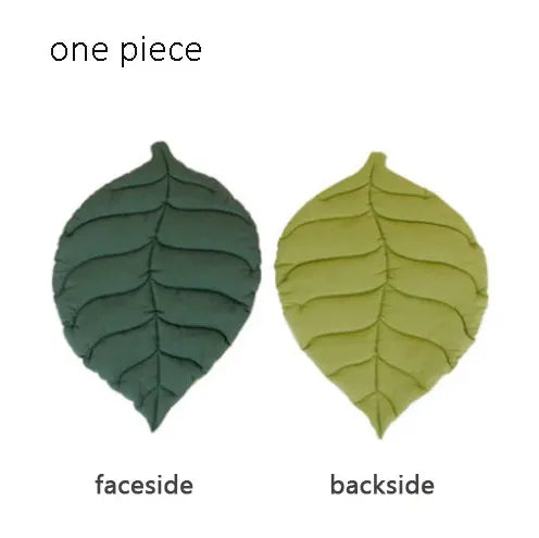 Leaf-Shaped Cotton Pet Bed Mat