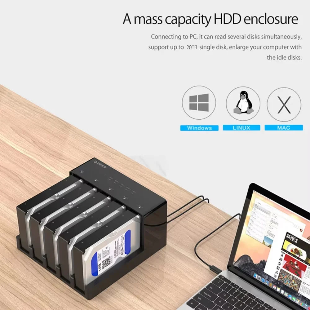 ORICO 5-Bay USB 3.0 HDD & SSD Docking Station