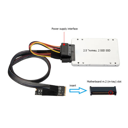 M.2 M-Key to U.2 NVMe SSD Adapter Cable
