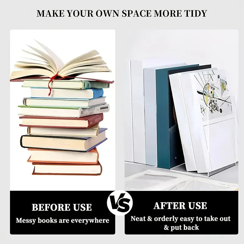 Clear Acrylic Bookends Set
