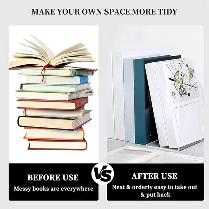 Clear Acrylic Bookends Set