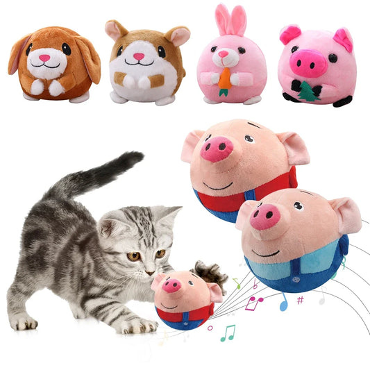 Interactive Bouncing Plush Dog Toy