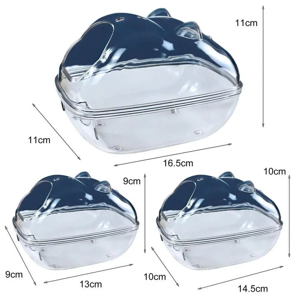 Transparent Hamster Sand Bath House