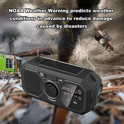 Solar Emergency Radio with Hand Crank & Power Bank