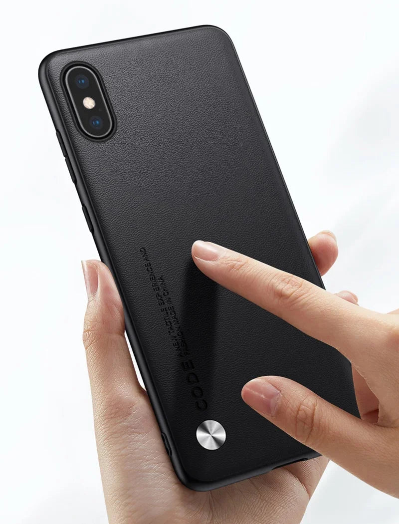 Premium PU Leather Shockproof Case for iPhone
