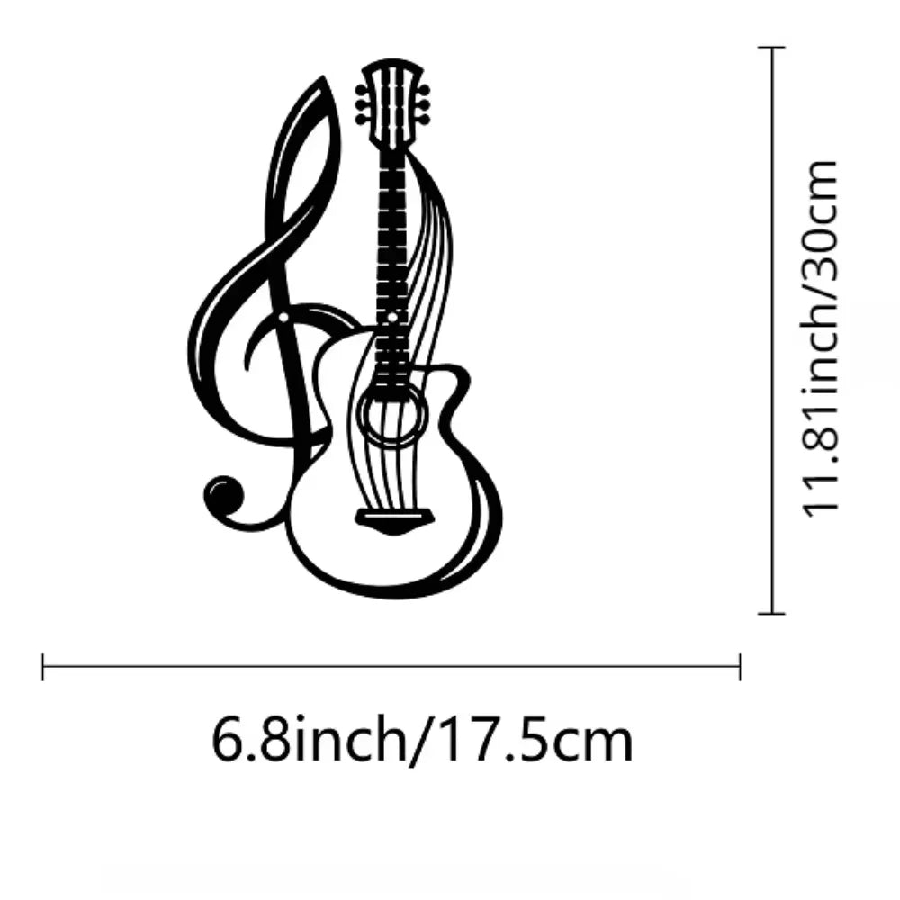 Musical Note & Violin Metal Wall Art