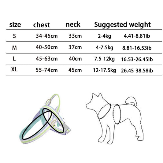 Colorful No-Pull Adjustable Dog Harness