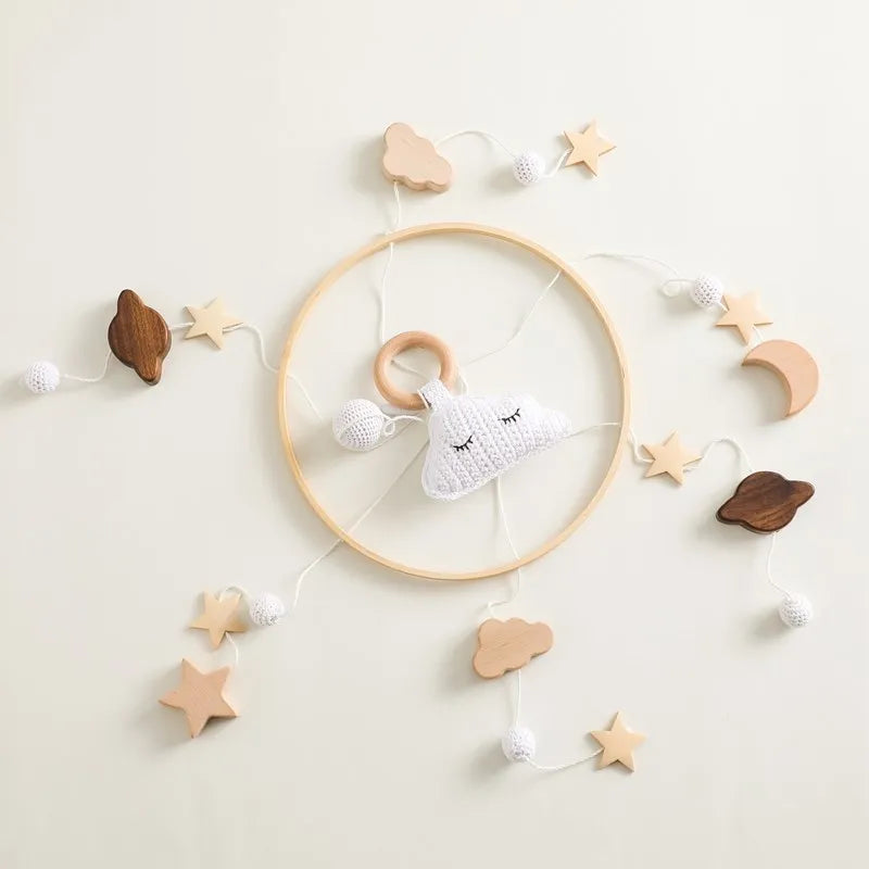 Wooden Baby Crib Mobile