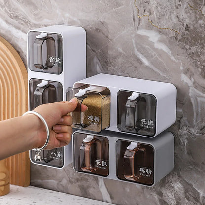 Wall-Mounted Spice Organizer Set
