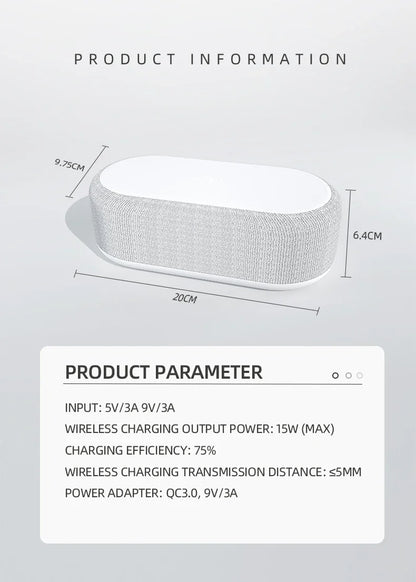Wireless Charging Alarm Clock Station