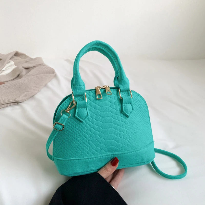 Mini Textured Satchel Crossbody Bag
