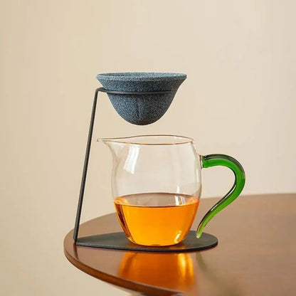 Ceramic Coffee & Tea Strainer with Stand