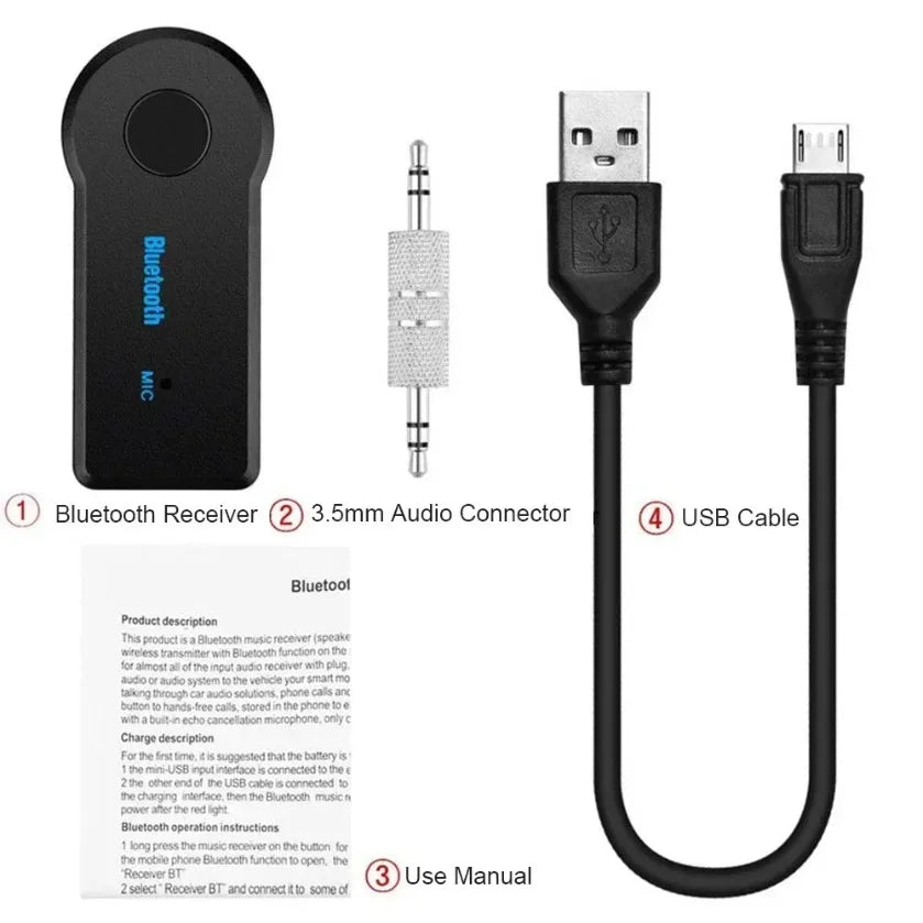 XIKCU Bluetooth Audio Adapter Receiver Stereo 3.5mm