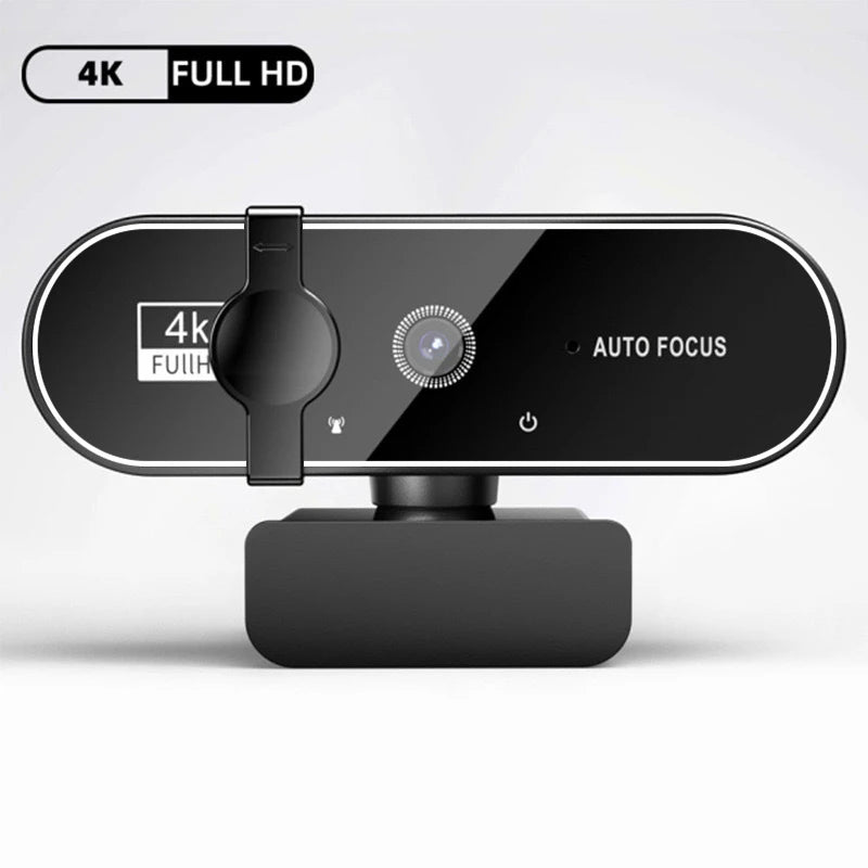4K Autofocus USB Webcam with Microphone for PC