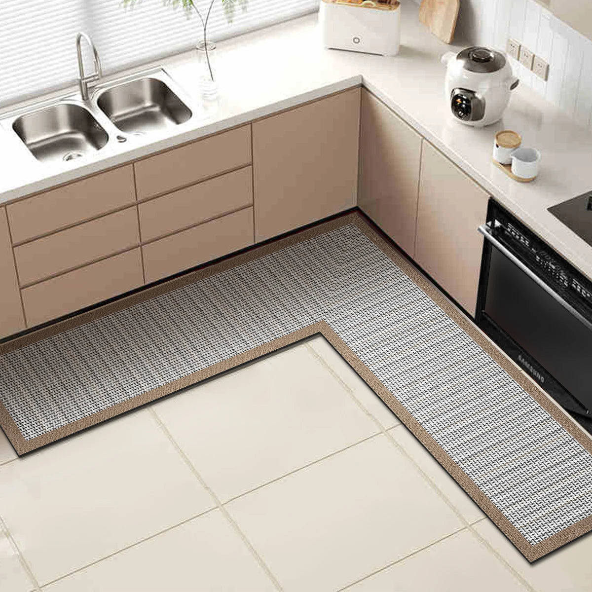Absorbent Diatomaceous Kitchen & Bathroom Corner Rug