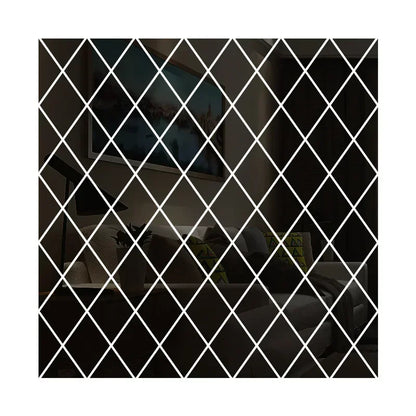 3D Diamond Acrylic Mirror Wall Stickers