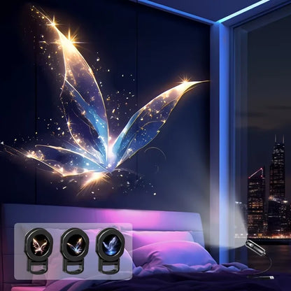 USB LED Projection Night Light with Interchangeable Pattern Slides