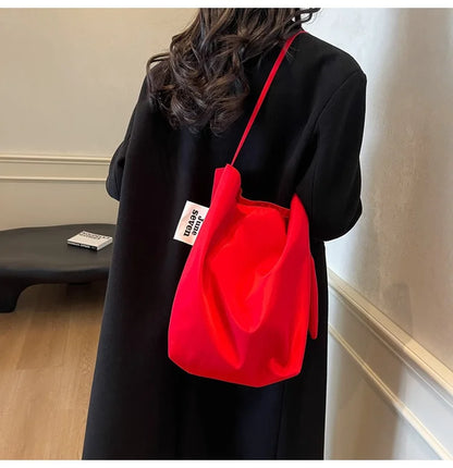 Minimalist Nylon Tote Shoulder Bag