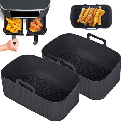 2Pcs Air Fryer Silicone Tray