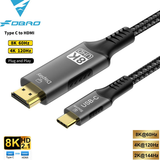 USB-C to HDMI 2.1 8K Display Cable