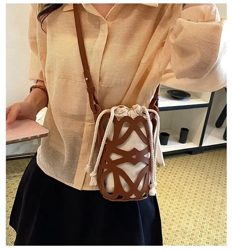 Minimalist Bucket Crossbody Handbag