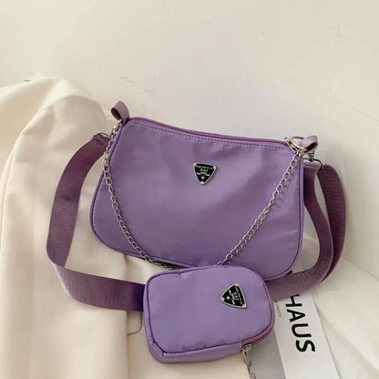 Nylon Crossbody Shoulder Bag Set