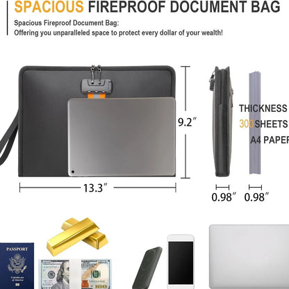 Fireproof Waterproof Document Storage Bag