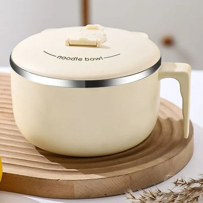 304 Stainless Steel Instant Noodle Bowl with Lid