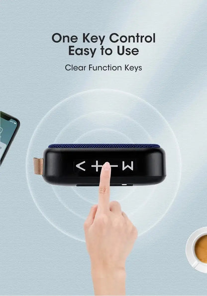 Portable Bluetooth Speaker with Fabric Mesh Design