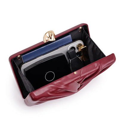 Ruched Evening Clutch Bag