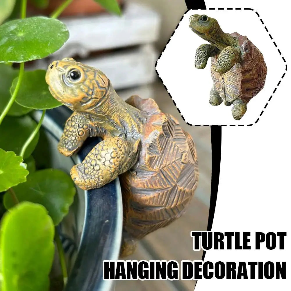 Resin Turtle Plant Pot Hanger Ornament