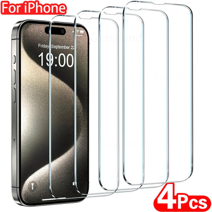 iPhone Tempered Glass Screen Protector 4-Pack