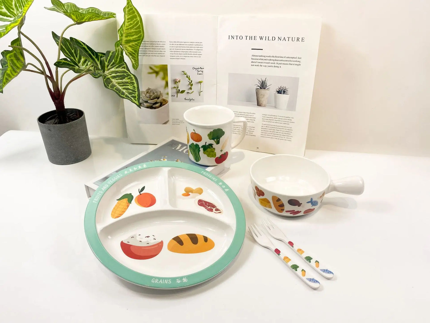 Melamine Divided Dinner Plate