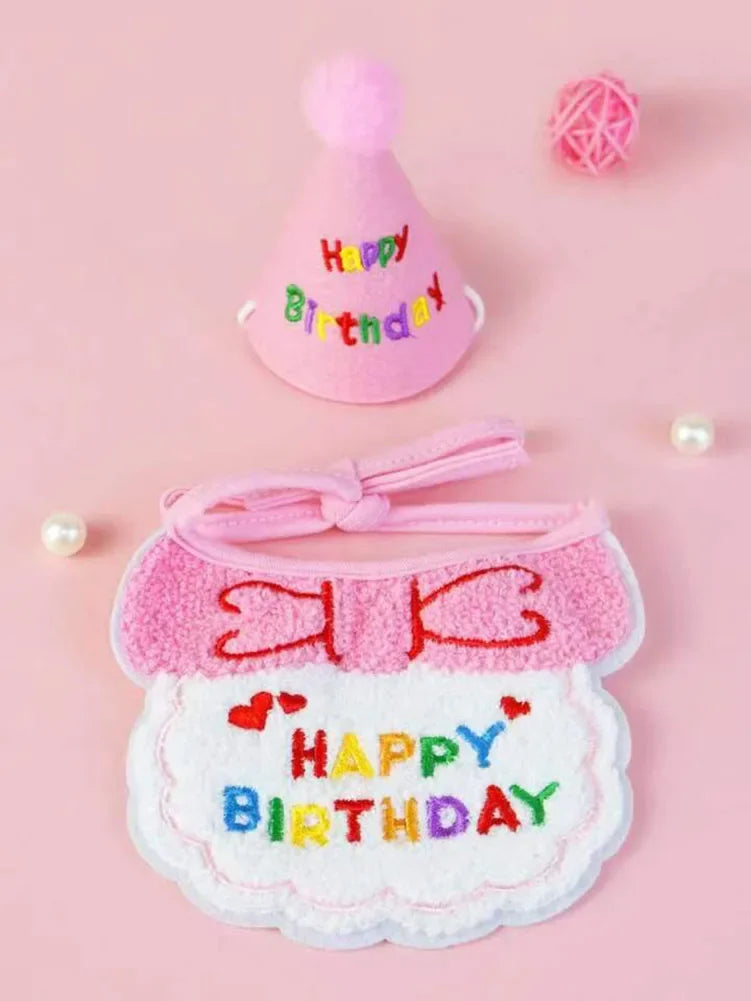 Pet Birthday Bandana & Party Hat Set