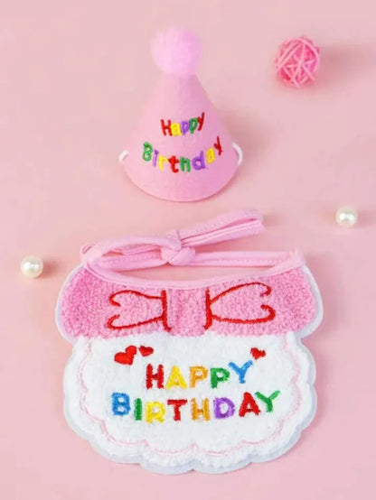 Pet Birthday Bandana & Party Hat Set