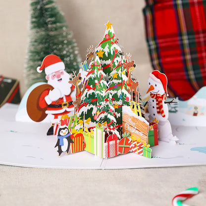 3D Pop-Up Snowman Christmas Card