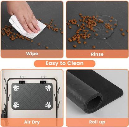 Absorbent Waterproof Food & Water Bowl Placemat
