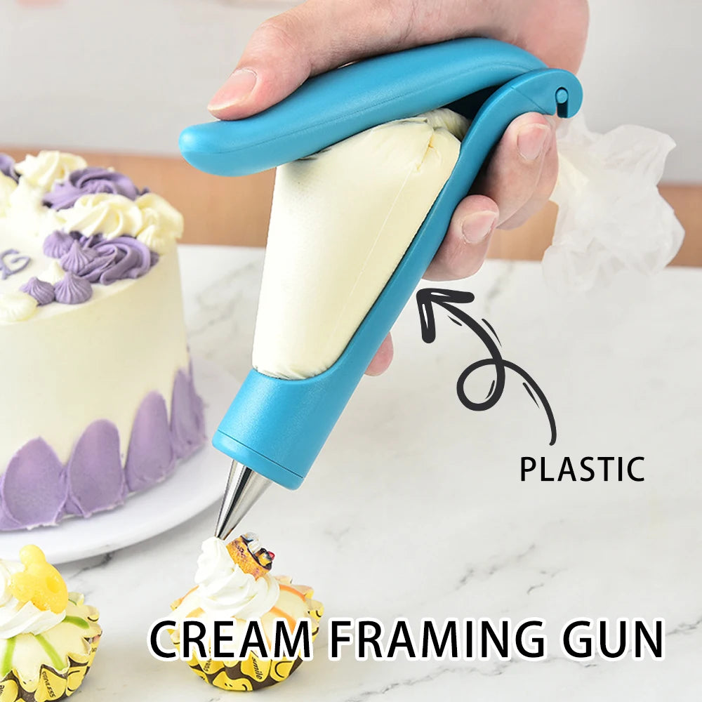 Cake Decorating Piping Gun with Removable Piping Bag